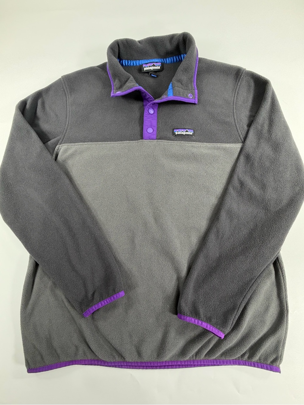 Patagonia Lightweight Synchilla Snap-T Pullover Gray Purple Gorpcore Men’s M